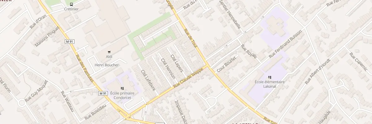 Plan du 12 Rue C Weppe Cite Lepers à Wattrelos