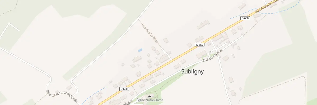 Plan du 1 Rue des Vallées à Subligny