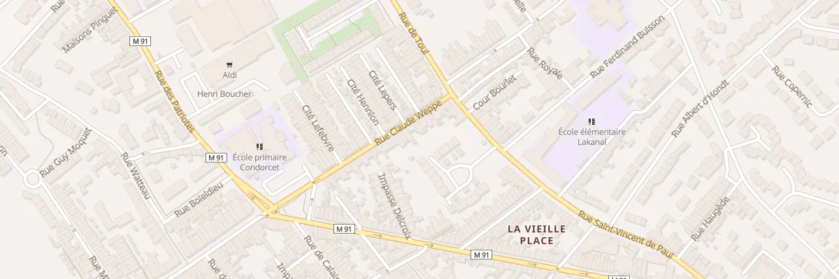 Plan du 13 Rue Claude Weppe à Wattrelos