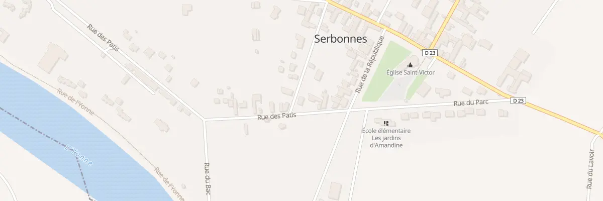 Plan du 15 Rue des Grenouilles à Serbonnes