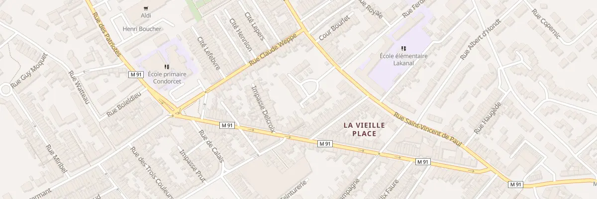 Plan du 8 Sq d’Eschweiler à Wattrelos