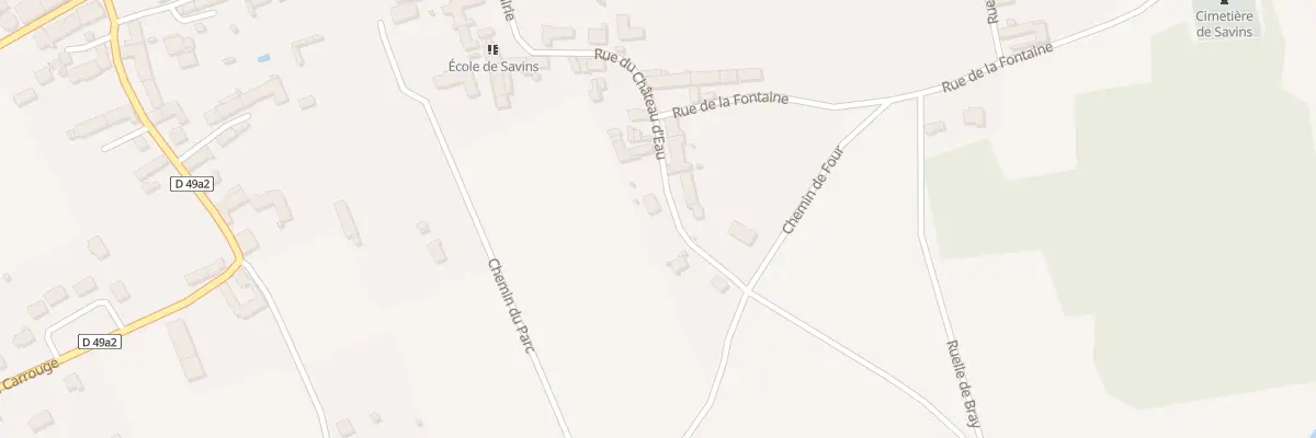 Plan du 38 Rue du Chateau d’Eau à Savins