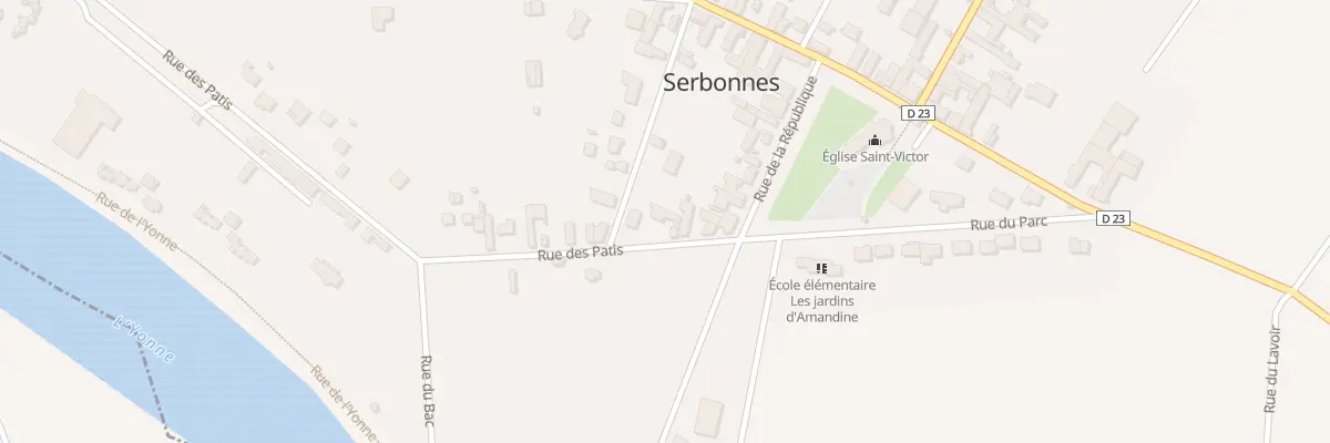Plan du 4 Rue des Pâtis à Serbonnes