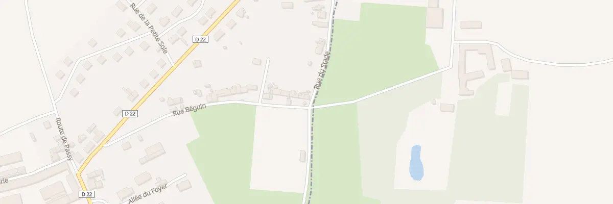 Plan du 1 Rue du Stade à Dammard