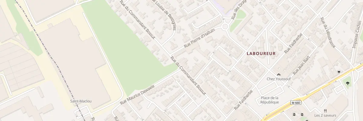 Plan du 56 Rue du Commandant Bossut à Wattrelos