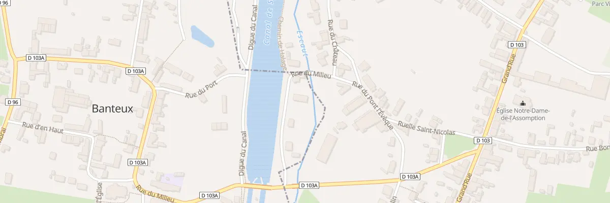 Plan du 9 Rue du Milieu à Banteux