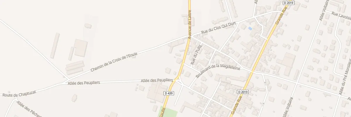 Plan du 3 Av de Lattre à Aigueperse