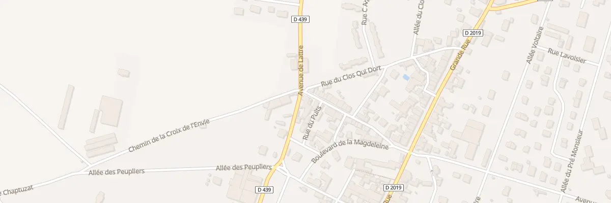 Plan du 10 Av de Lattre à Aigueperse