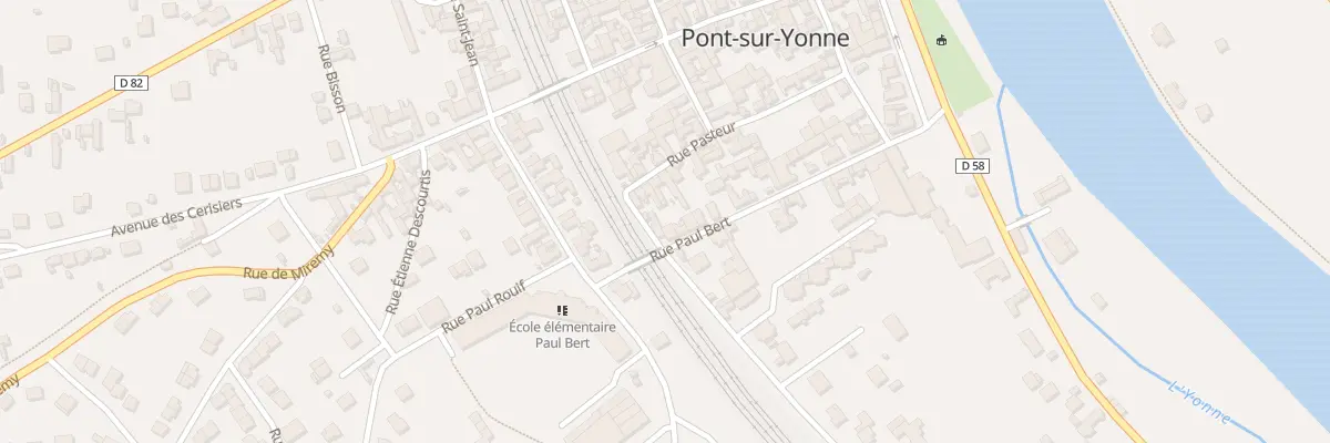 Plan du 22T Rue Paul Bert à Pont-sur-Yonne