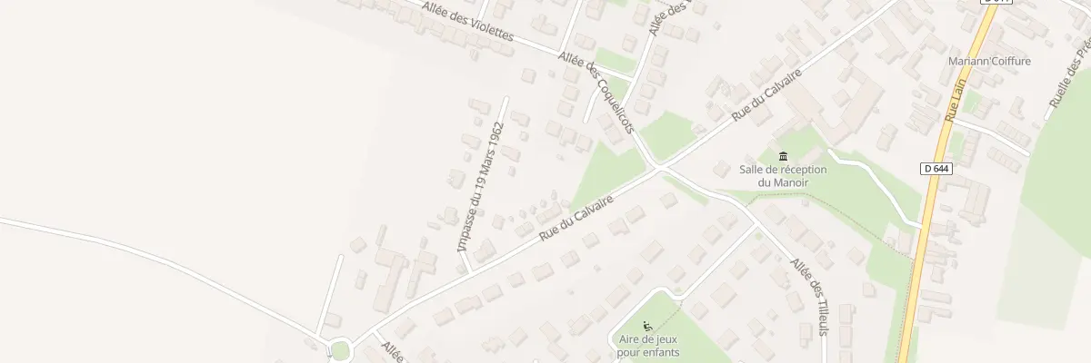 Plan du 40 Rue du Calvaire à Masnières