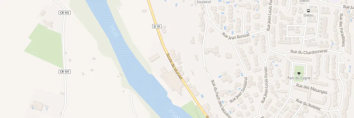 Plan du 76 Rte de Murviel à Béziers
