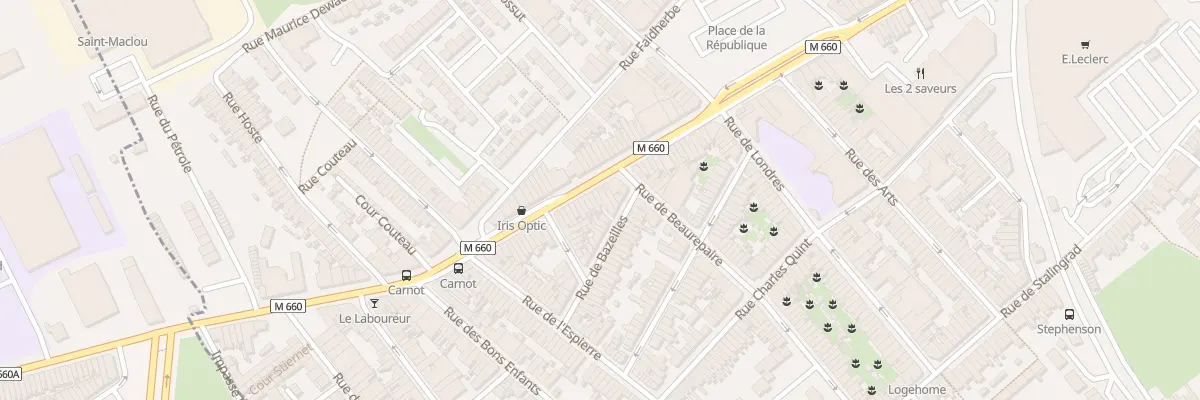 Plan du 225 Rue Carnot à Wattrelos