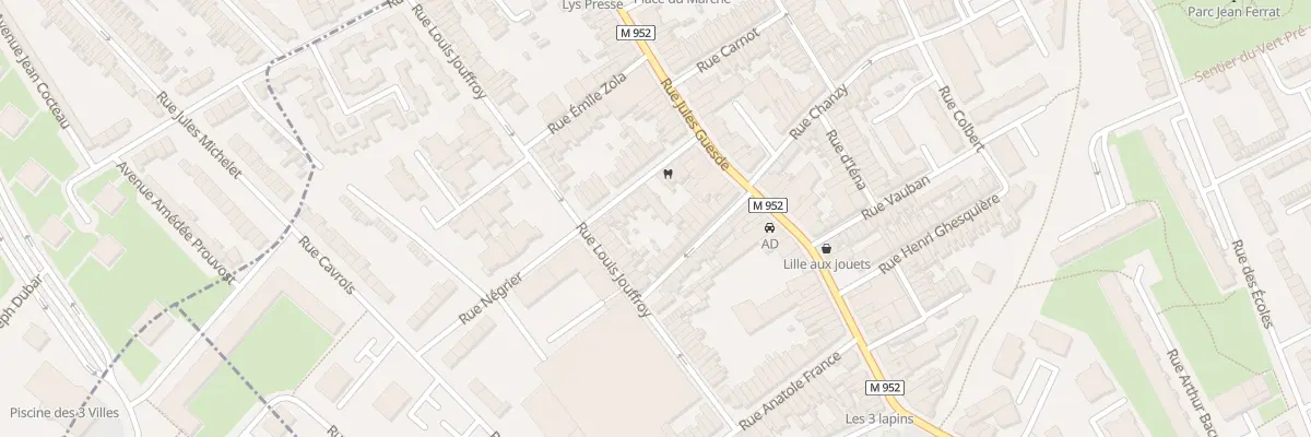 Plan du 13 Rue Négrier à Lys-lez-Lannoy