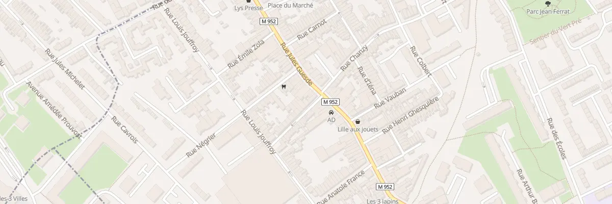 Plan du 2 Rue Gustave Dubled à Lys-lez-Lannoy