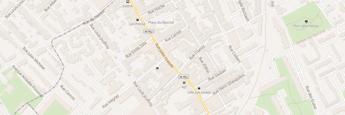 Plan du 92B Rue Jules Guesde à Lys-lez-Lannoy
