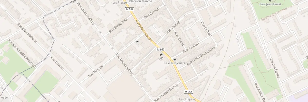 Plan du 99 Rue Jules Guesde à Lys-lez-Lannoy