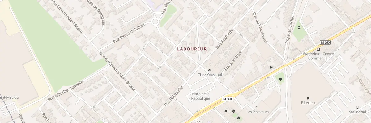 Plan du 5 Rue Lafayette à Wattrelos