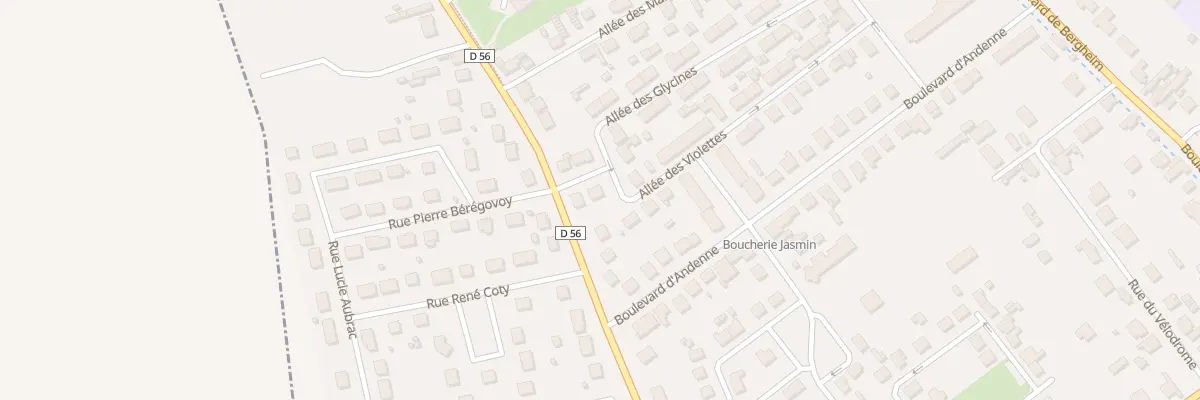 Plan du 1 All des Papillons à Chauny