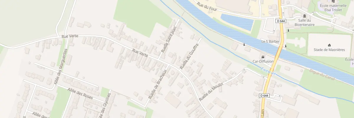 Plan du 34 Rue Verte à Masnières