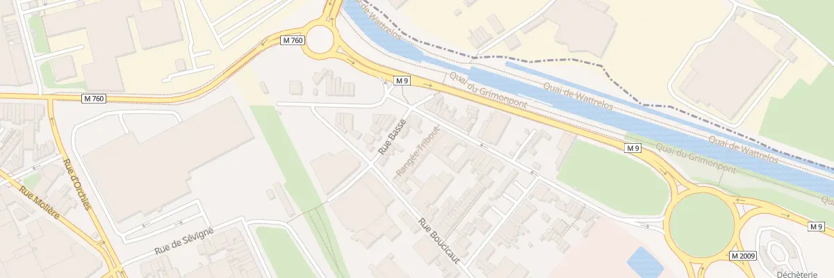 Plan du 3 Rangee Tribout Rue de Leer à Roubaix
