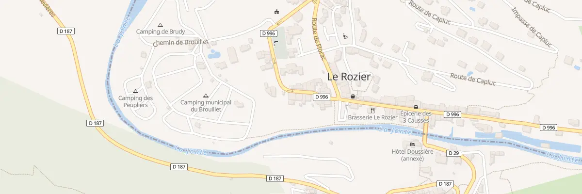 Plan du 5054 Le Rozier Village au Rozier