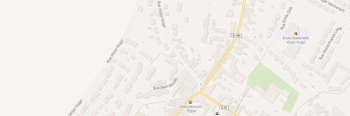 Plan du 1 Rue Victor Hugo à Monchecourt