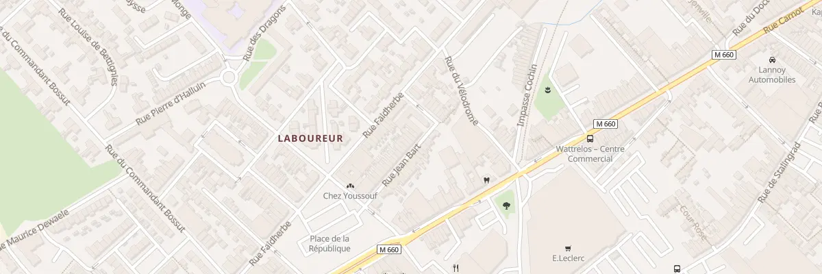 Plan du 12 Rue Jean Bart à Wattrelos