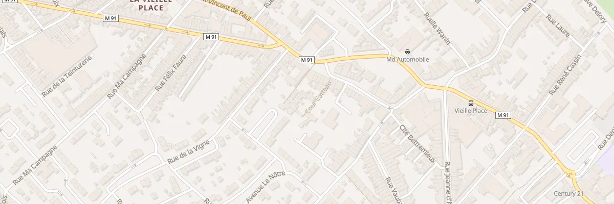Plan du 7 Rue Briffaut Cour Catteau à Wattrelos