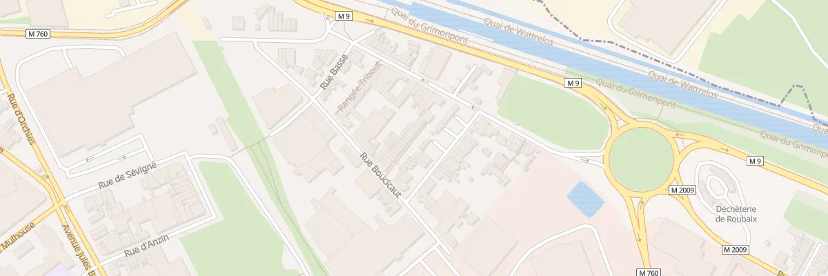 Plan du 12 Vc Rgee Farvaque R Boucicaut à Roubaix