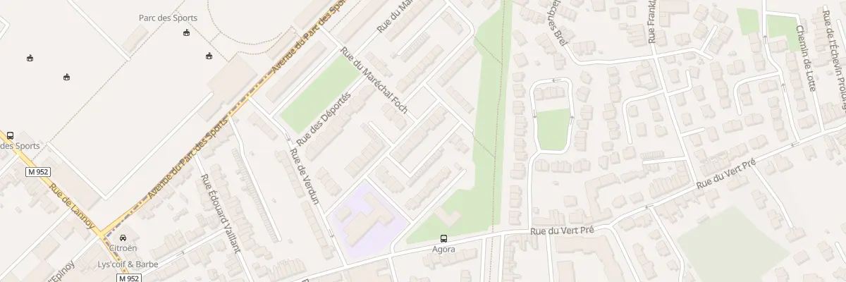 Plan du 12 Rue Pierre Brossolette à Lys-lez-Lannoy