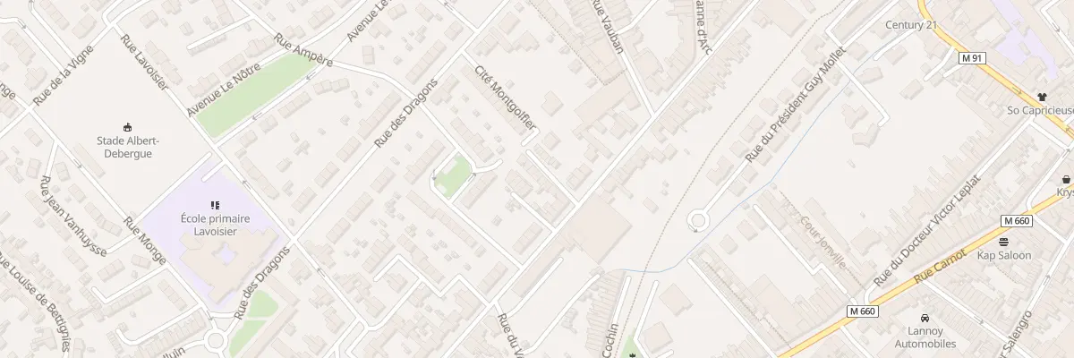 Plan du 3 Rue Faidherbe Str Beauvisage à Wattrelos
