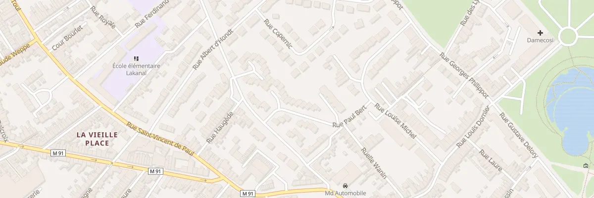 Plan du 5 Rue Paul Bert à Wattrelos