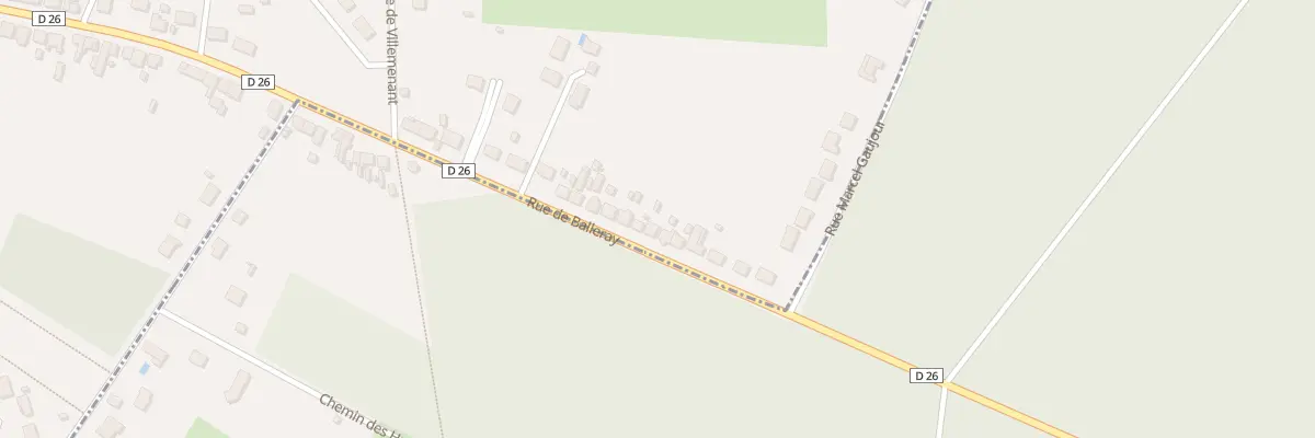 Plan du 75 Rte de Balleray à Guérigny