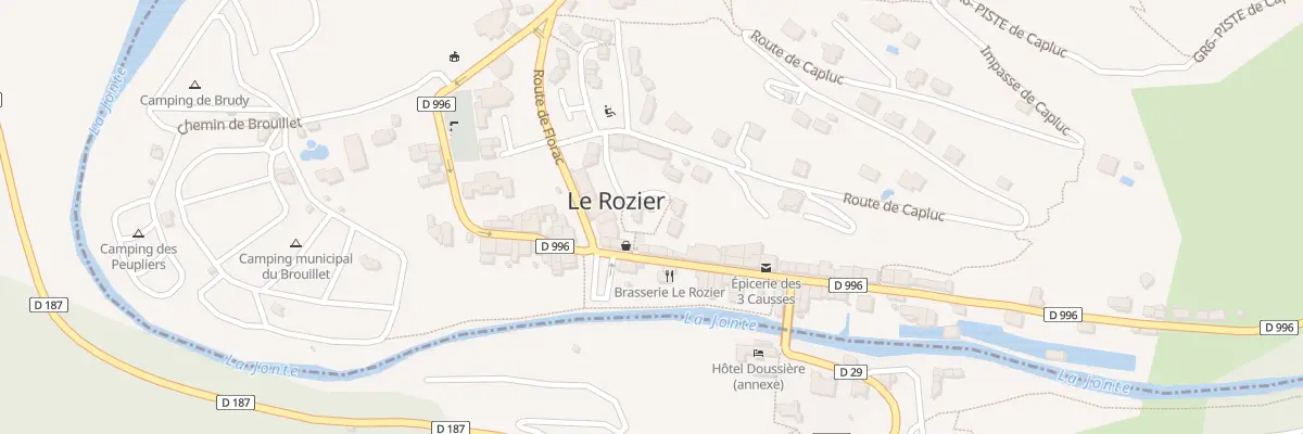 Plan du 5500 Le Rozier Village au Rozier