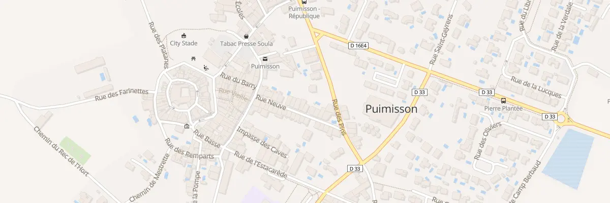 Plan du 12 Rue Neuve à Puimisson