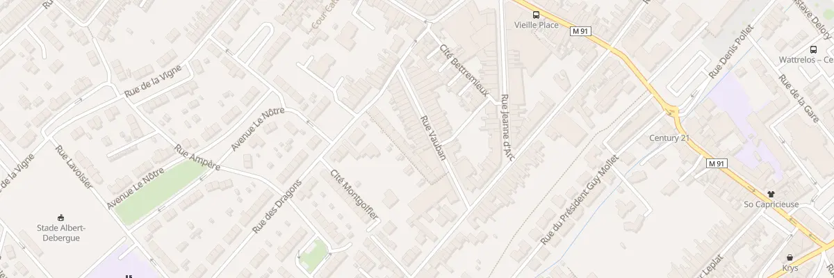 Plan du 33 Rue Vauban à Wattrelos