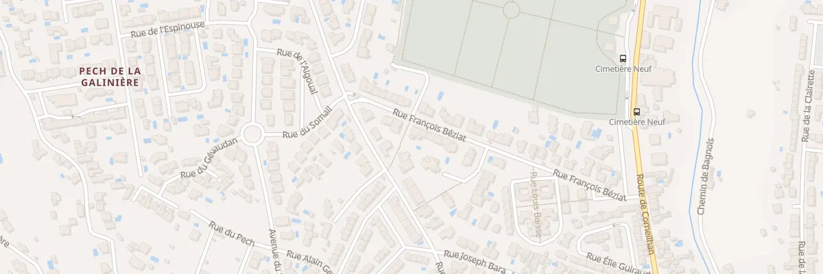Plan du 33 Rue François Béziat à Béziers