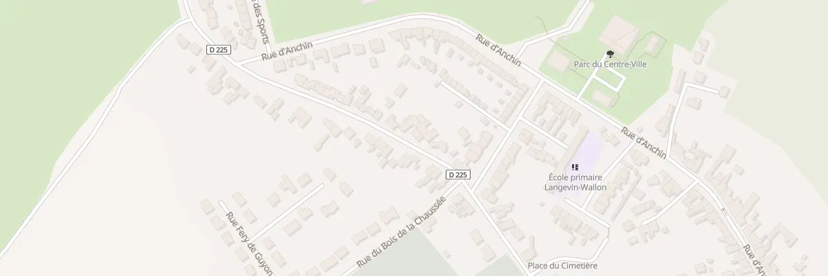 Plan du 22 Rue Jean Jaures à Pecquencourt