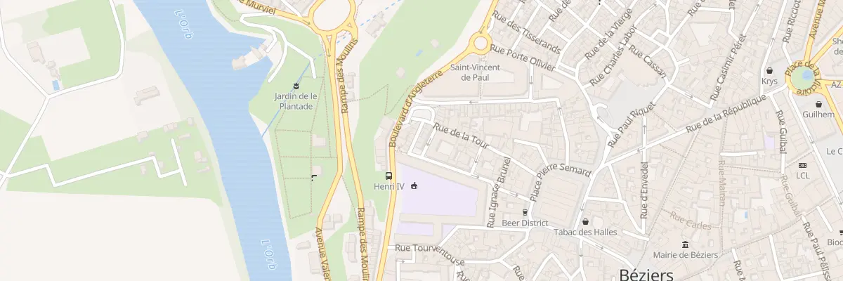 Plan du 4 Rue Sergent Blandan à Béziers