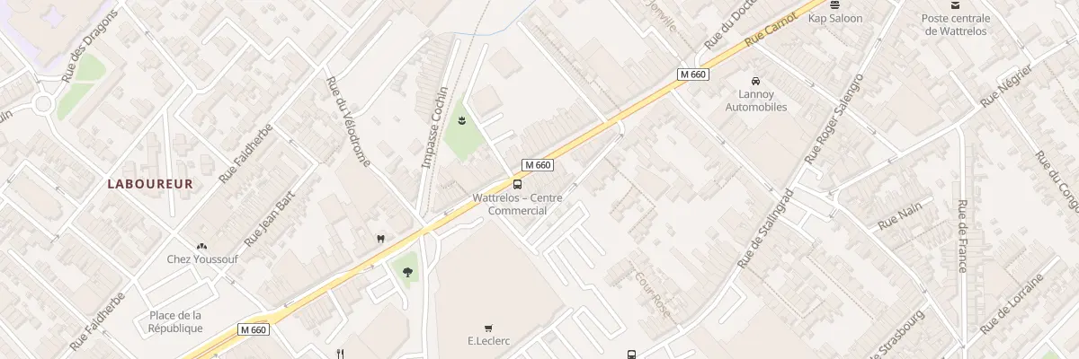 Plan du 93 Rue Carnot à Wattrelos