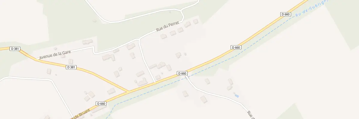 Plan du 2 Rue Aristide Bruant à Subligny