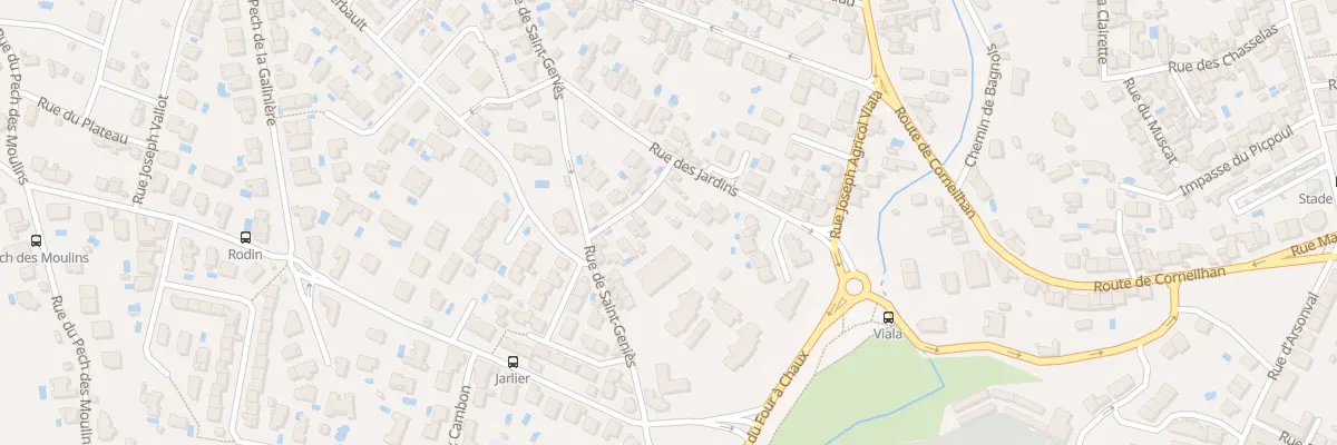 Plan du 9 Rue Marcel Jalade à Béziers