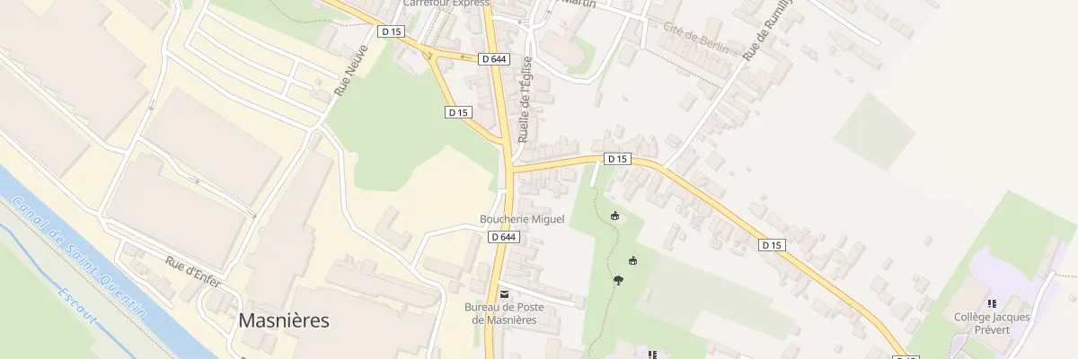 Plan du 2 Rue de Crèvecoeur à Masnières