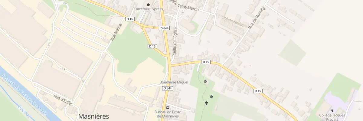Plan du 3 Rue de Crèvecoeur à Masnières