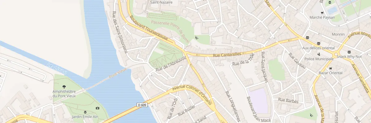 Plan du 1 Rue de l’Abreuvoir à Béziers