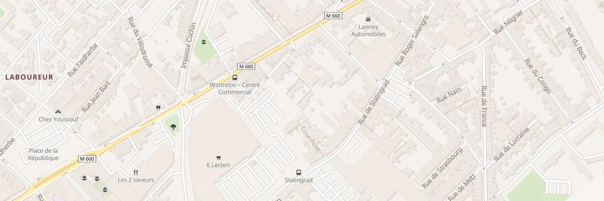 Plan du 7 Rue du Doct Leplat Cour Leroy à Wattrelos