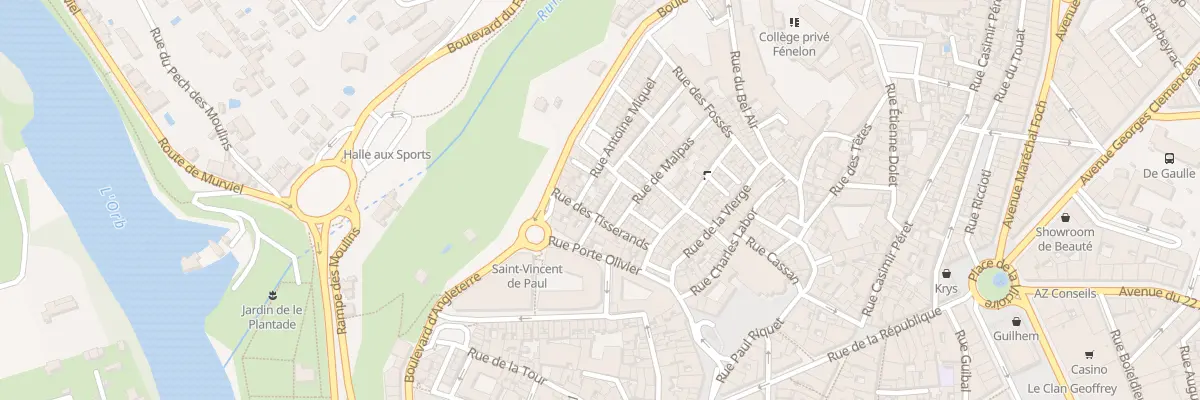 Plan du 3 Rue du Calvaire à Béziers