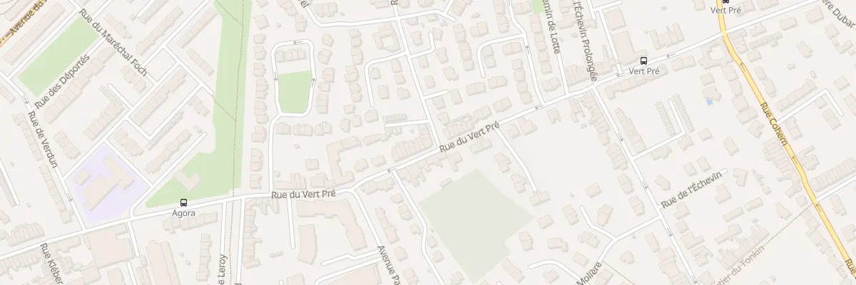 Plan de la Rue du Vert Pré à Lys-lez-Lannoy