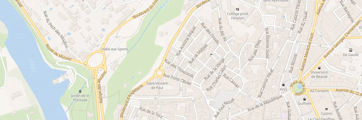 Plan du 7 Rue du Calvaire à Béziers