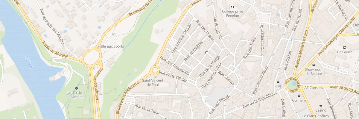Plan du 10 Rue du Calvaire à Béziers